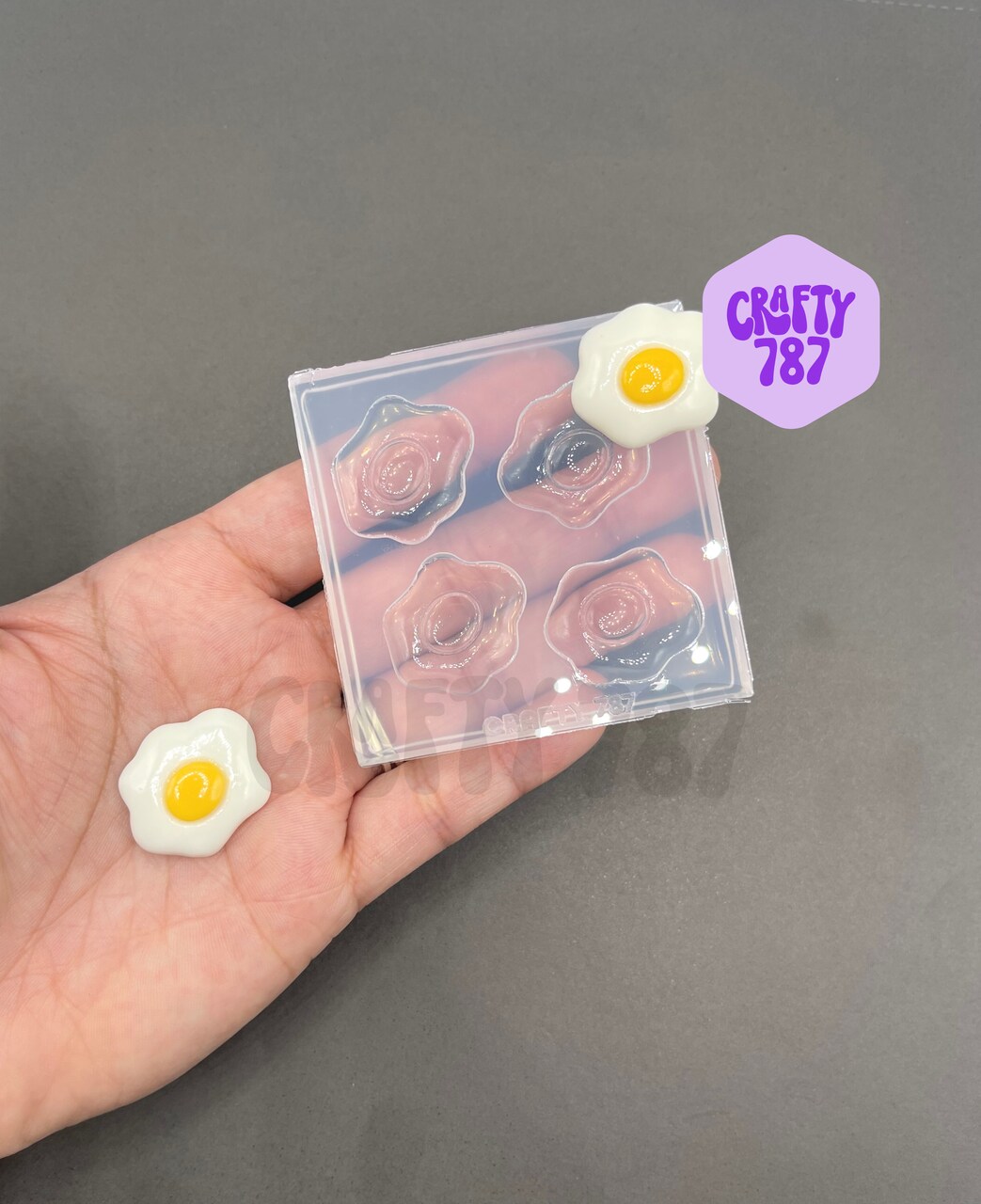 Fried Egg Silicone Mold, Resin Earring Mold (A14)